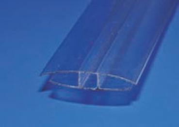 H-Profil aus Polycarbonat, für 10 mm Platten, 6,0 m